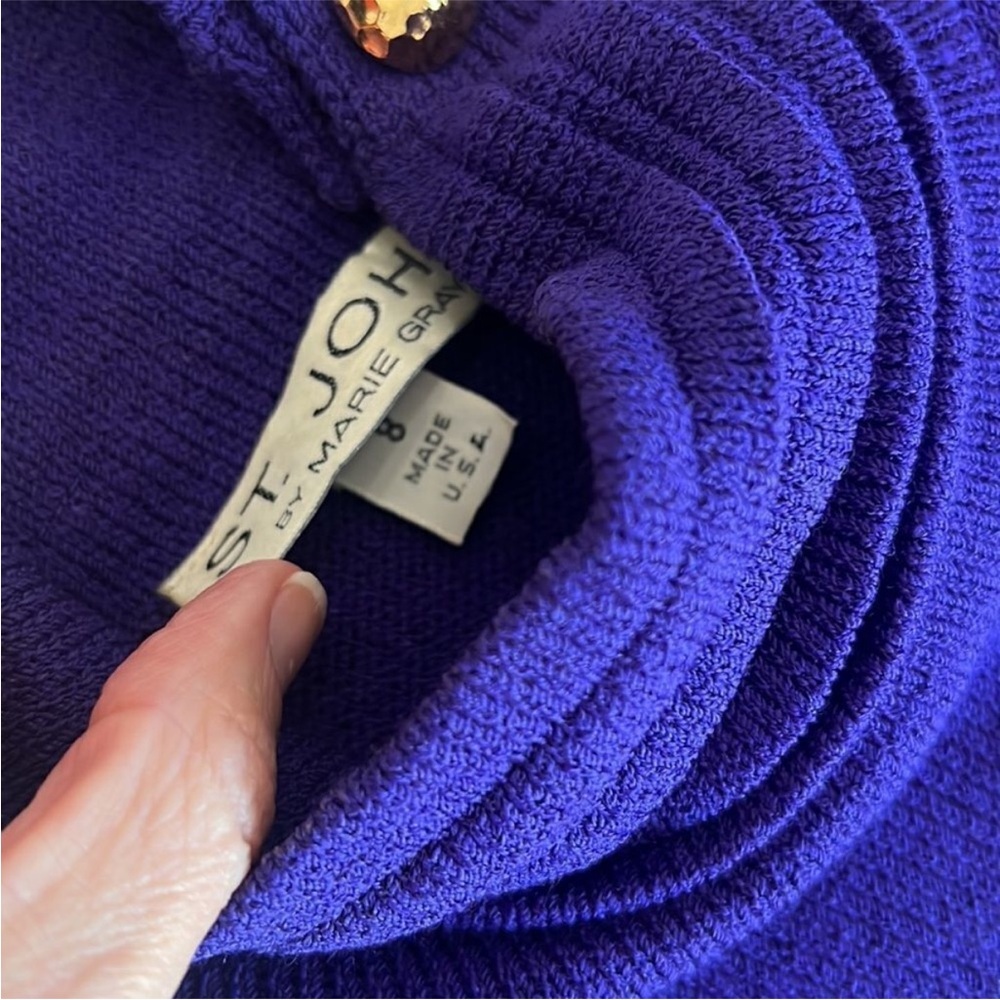 St. John by Marie Gray Elegant Purple Two-Piece Skirt Set - Picture 8 of 9
